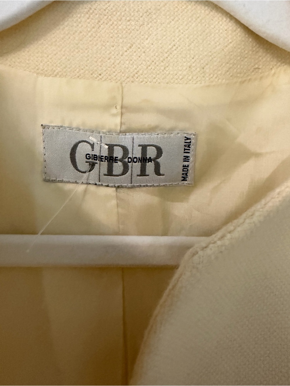 VINTAGE GBR Gibierre Donna Milan Cream Tailored Blazer Jacket - Made in Italy - Picture 4 of 9
